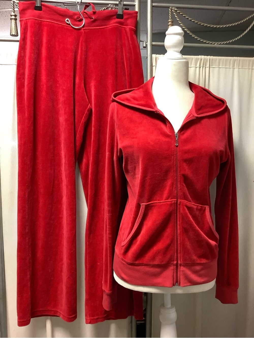 Athletic Works Juicy Couture Velvet Zip-Up Hoodie Lounge Pants 30 x 30